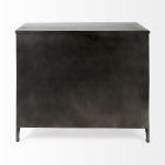 Poppy III 40L x 16W Black Metal With Glass Door Accent Cabinet