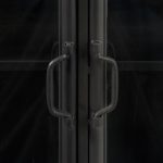 Poppy III 40L x 16W Black Metal With Glass Door Accent Cabinet