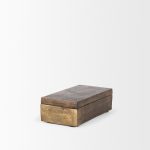 Porschia Small Antiqued Gold Metal Decorative Box