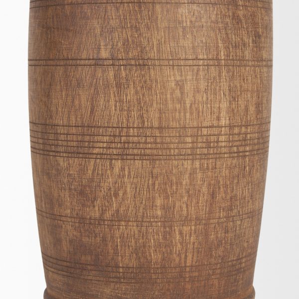Porta Small Medium Brown Reclaimed Wooden Pot 4