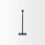 Porter 4.5L x 4.5W x 12.0H Small Black Iron Candle Holder