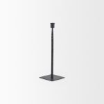 Porter 4.5L x 4.5W x 12.0H Small Black Iron Candle Holder
