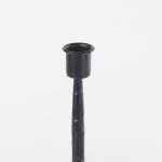 Porter 4.5L x 4.5W x 12.0H Small Black Iron Candle Holder