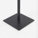 Porter 4.5L x 4.5W x 12.0H Small Black Iron Candle Holder