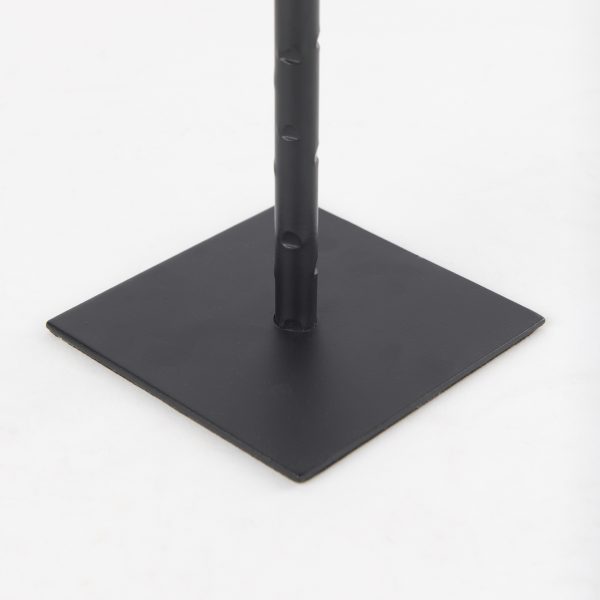 Porter 4.5L x 4.5W x 12.0H Small Black Iron Candle Holder 8