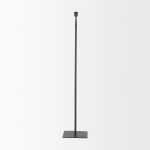 Porter 6.0L x 6.0W x 30.0H Large Black Iron Candle Holder
