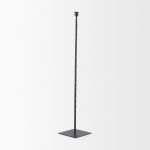 Porter 6.0L x 6.0W x 30.0H Large Black Iron Candle Holder