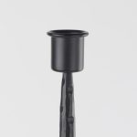Porter 6.0L x 6.0W x 30.0H Large Black Iron Candle Holder