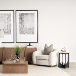 Preston 23"H White Marble Top w/ Matte Black Metal Accent Table