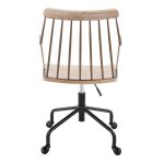 Preston Farmhouse Adjustable Swivel Office Chair Black Metal Wood 25 Preston Farmhouse Adjustable Swivel Office Chair Black Metal Wood