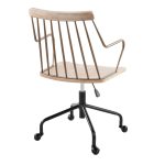 Preston Farmhouse Adjustable Swivel Office Chair Black Metal Wood 23 Preston Farmhouse Adjustable Swivel Office Chair Black Metal Wood
