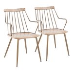 Preston Farmhouse Antique Copper Whitewashed Wood Dining Chairs (Set of 2) 13 Preston Farmhouse Antique Copper Whitewashed Wood Dining Chairs (Set of 2)