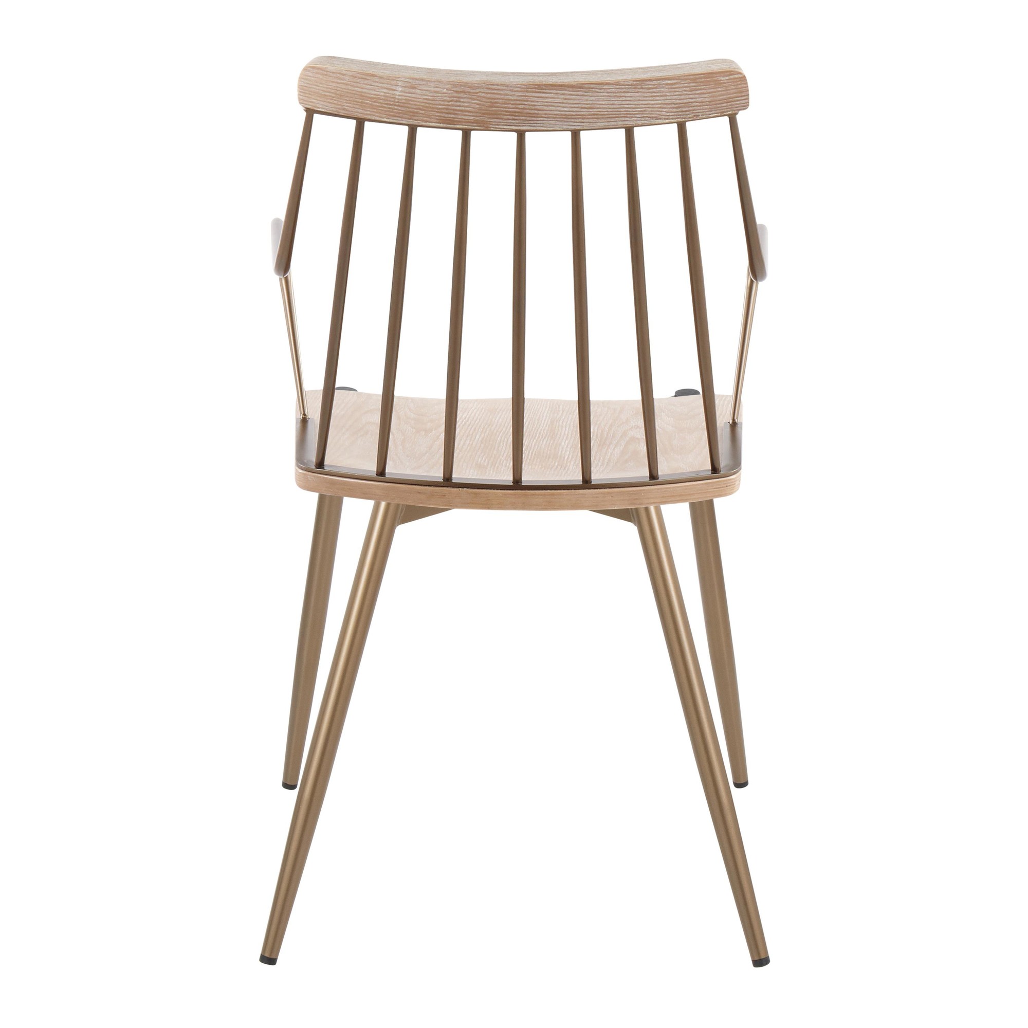 Preston Farmhouse Antique Copper Whitewashed Wood Dining Chairs (Set of 2) 7 Preston Farmhouse Antique Copper Whitewashed Wood Dining Chairs (Set of 2) - Image 7