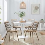 Preston Farmhouse Antique Copper and White Wood Spindle Chair 12 Preston Farmhouse Antique Copper and White Wood Spindle Chair