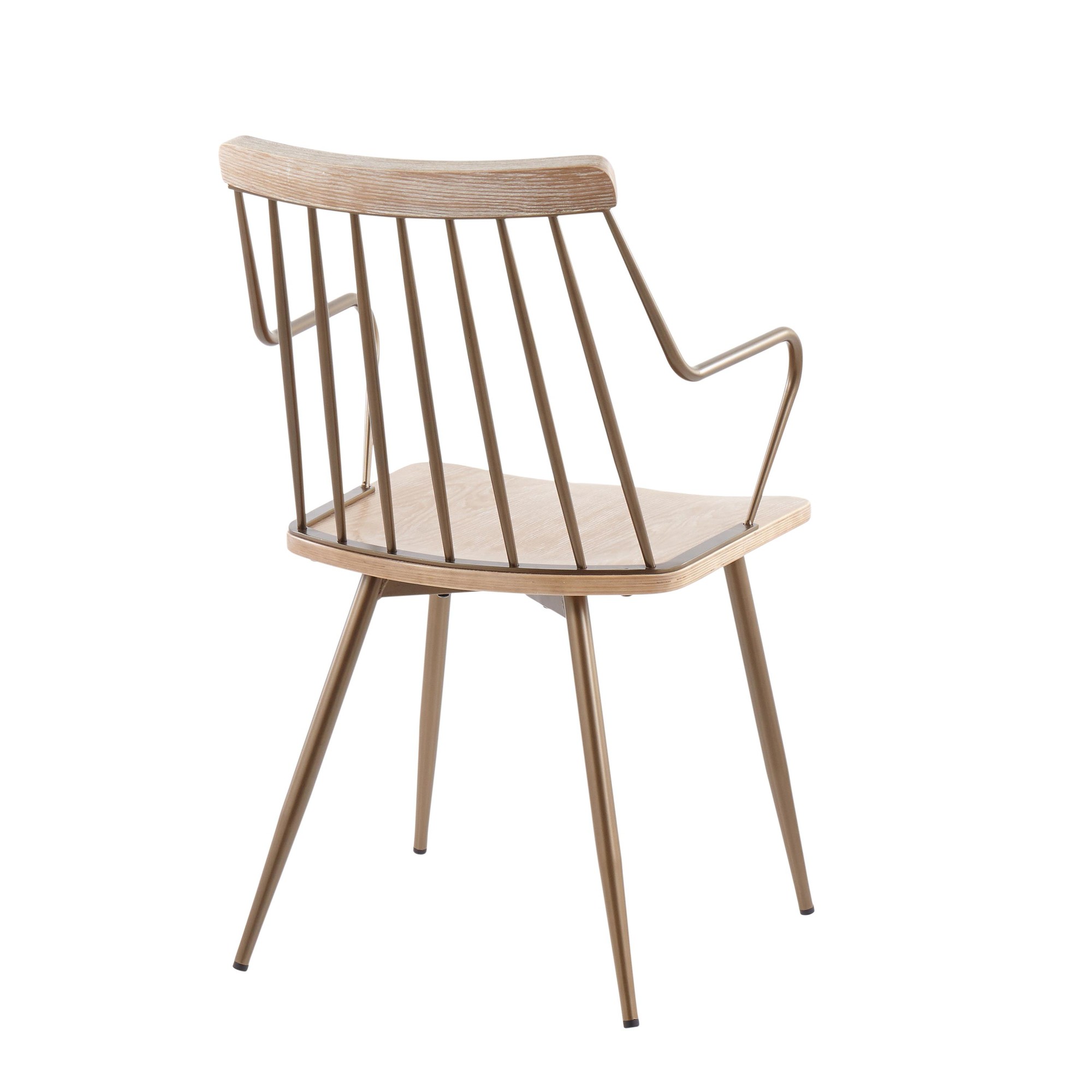 Preston Farmhouse Antique Copper and White Wood Spindle Chair 6 Preston Farmhouse Antique Copper and White Wood Spindle Chair - Image 6