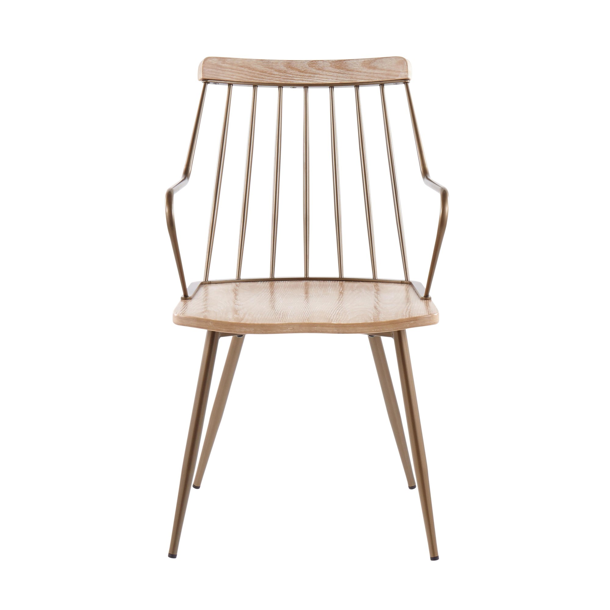 Preston Farmhouse Antique Copper and White Wood Spindle Chair 8 Preston Farmhouse Antique Copper and White Wood Spindle Chair - Image 8