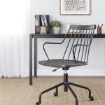 Preston Farmhouse Black Metal and Walnut Wood Office Chair 14 Preston Farmhouse Black Metal and Walnut Wood Office Chair
