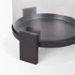Price Large Matte Black Metal w/ Glass Hurricane Candle Holder