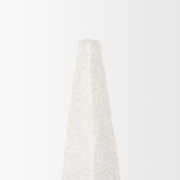 Pyramis White Rough Marble Obelisk 13 5