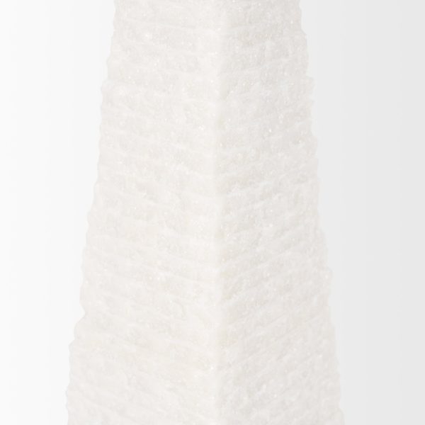 Pyramis White Rough Marble Obelisk 13 6