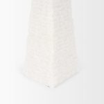 Pyramis White Rough Marble Obelisk 13"