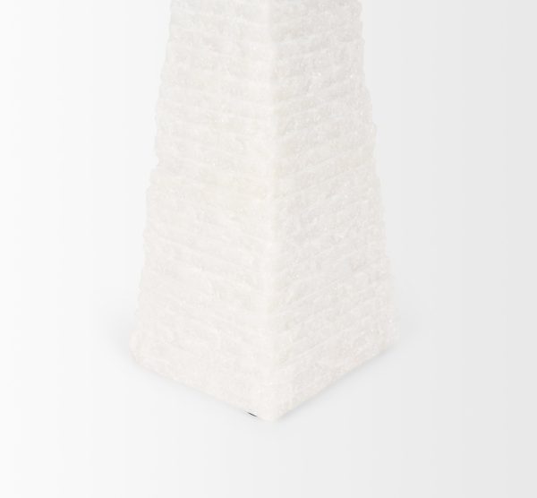 Pyramis White Rough Marble Obelisk 13 7