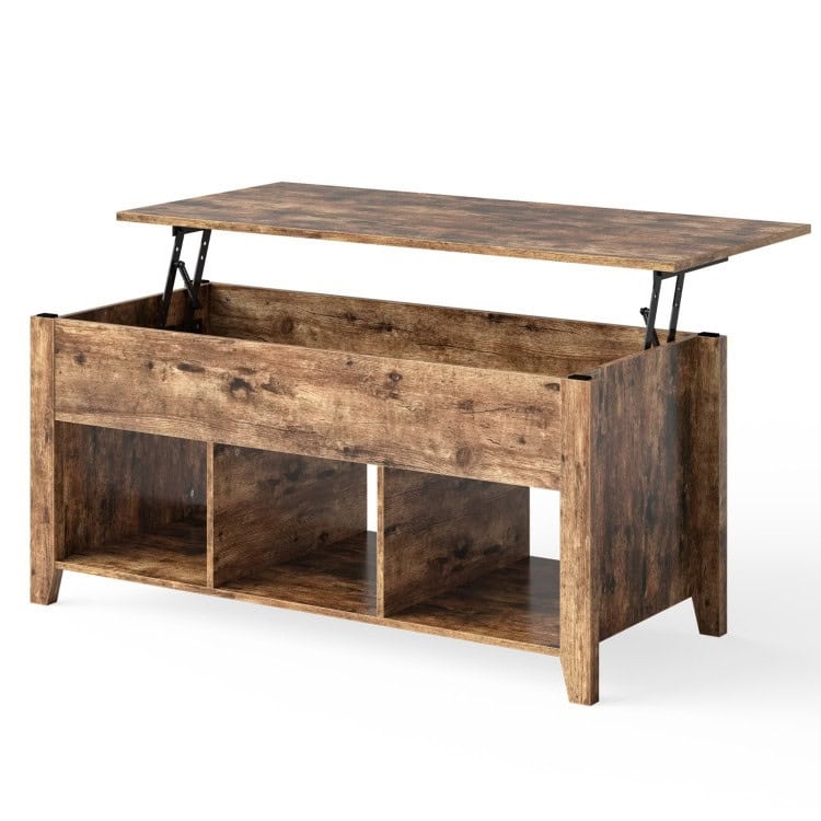 Rustic Farmhouse Tan Wooden Lift Top Coffee Table 1 Rustic Farmhouse Tan Wooden Lift Top Coffee Table