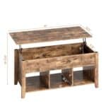 Rustic Farmhouse Tan Wooden Lift Top Coffee Table 10 Rustic Farmhouse Tan Wooden Lift Top Coffee Table