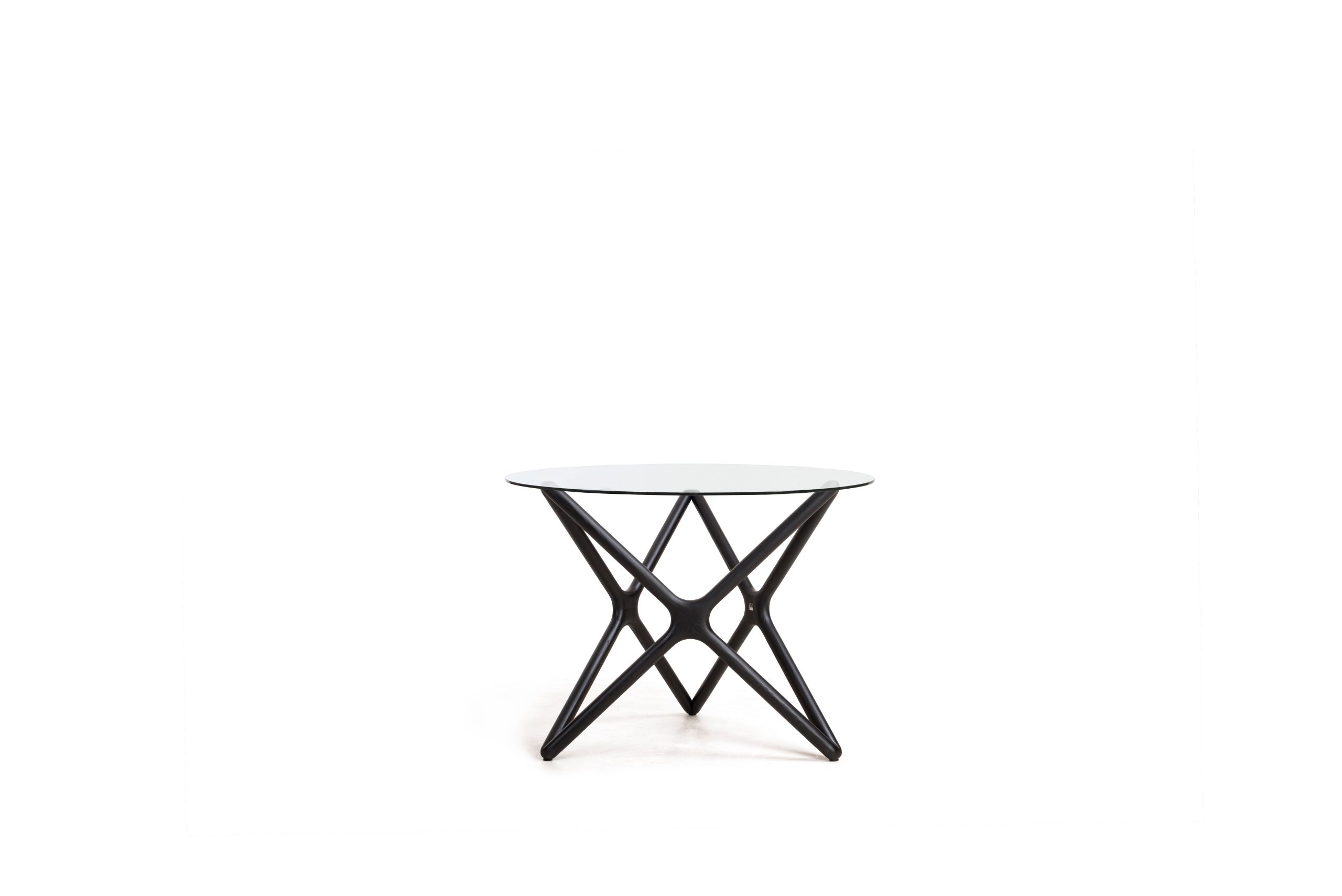 QUASAR Low End Table Black Ash Clear Glass 2 QUASAR Low End Table Black Ash Clear Glass - Image 2