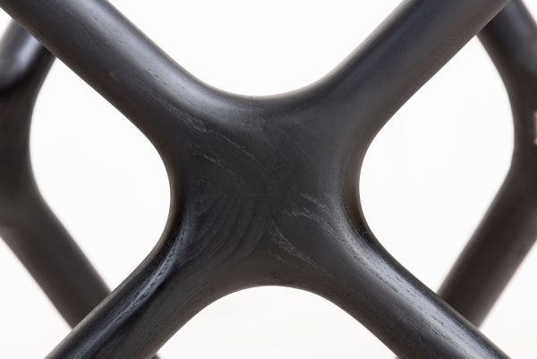 QUASAR Low End Table Black Ash Clear Glass 2