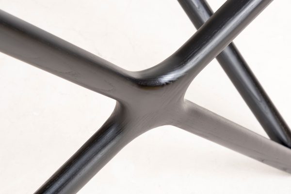 QUASAR Low End Table Black Ash Clear Glass 3