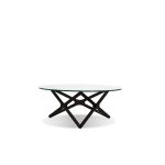 QUASAR Round Black Ash Solid Wood and Glass Coffee Table 5 QUASAR Round Black Ash Solid Wood and Glass Coffee Table