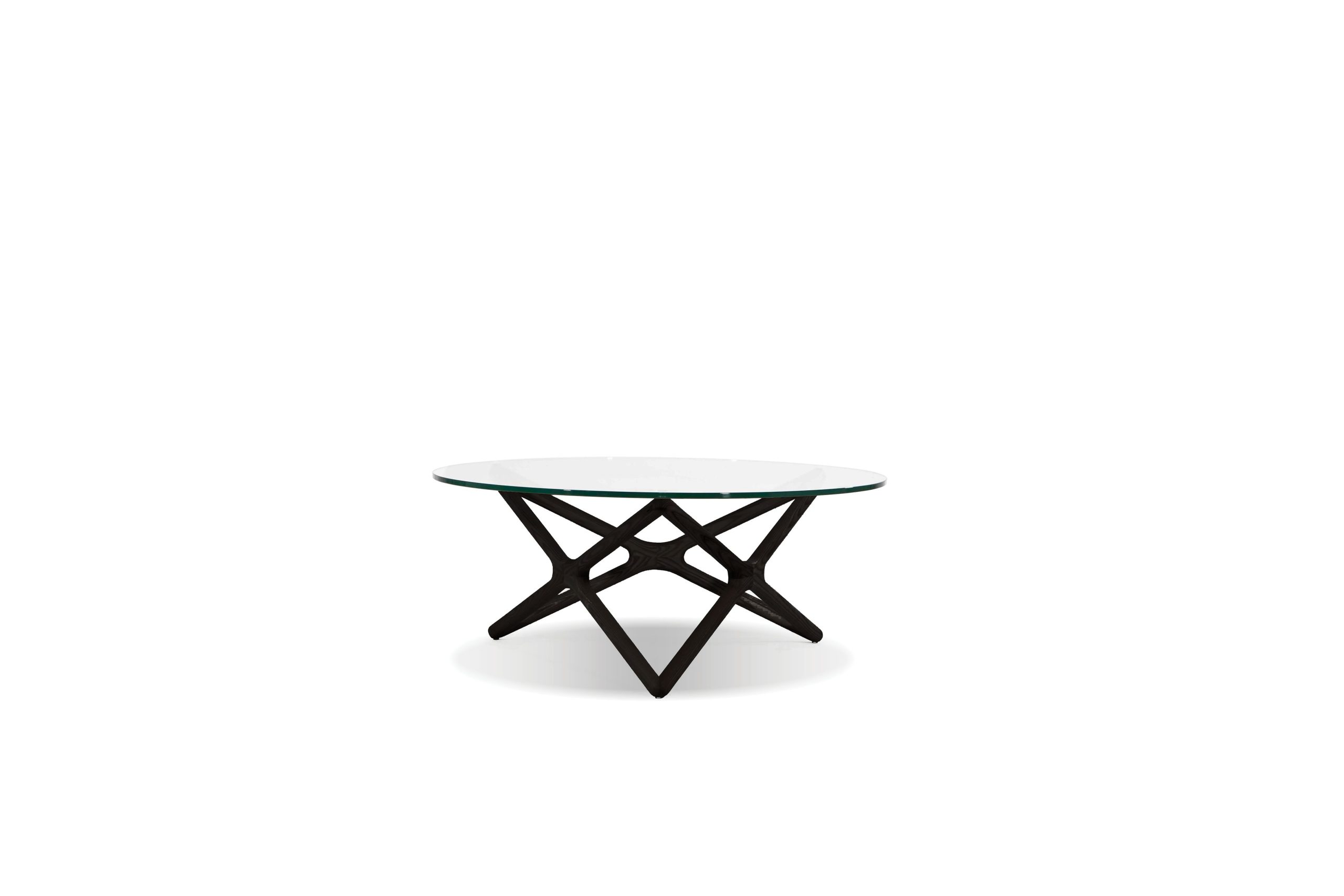 QUASAR Round Black Ash Solid Wood and Glass Coffee Table 1 QUASAR Round Black Ash Solid Wood and Glass Coffee Table
