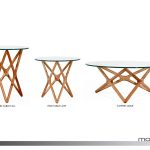 QUASAR Tall Clear Glass End Table Solid Walnut Ash Base 3 QUASAR Tall Clear Glass End Table Solid Walnut Ash Base