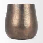 Quade Large Textured Gold Metal Planter