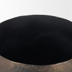 Quade Large Textured Gold Metal Planter