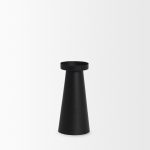 Quadir Medium Matte Black Metal Candle Holder