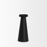 Quadir Tall Matte Black Metal Candle Holder