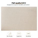 Quentin Farmhouse Linen Armchair with Wood Accents 9 Quentin Farmhouse Linen Armchair with Wood Accents
