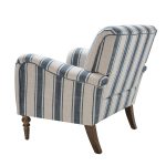 Quentin Navy Stripe Glam Accent Chair 8 Quentin Navy Stripe Glam Accent Chair