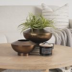 Quiana Medium Textured Gold Metal Vase