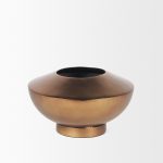 Quiana Medium Textured Gold Metal Vase