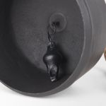 Quincy Large Matte Black Metal Decorative Bell Object