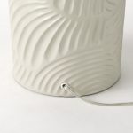Quinn 19.0L x 19.0W x 24.6H Beige Base W/Navy Fabric Shade Table Lamp