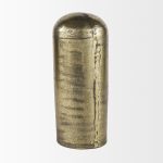 Quonset Extra Tall Brass Finished Aluminum Metal Pillar Object