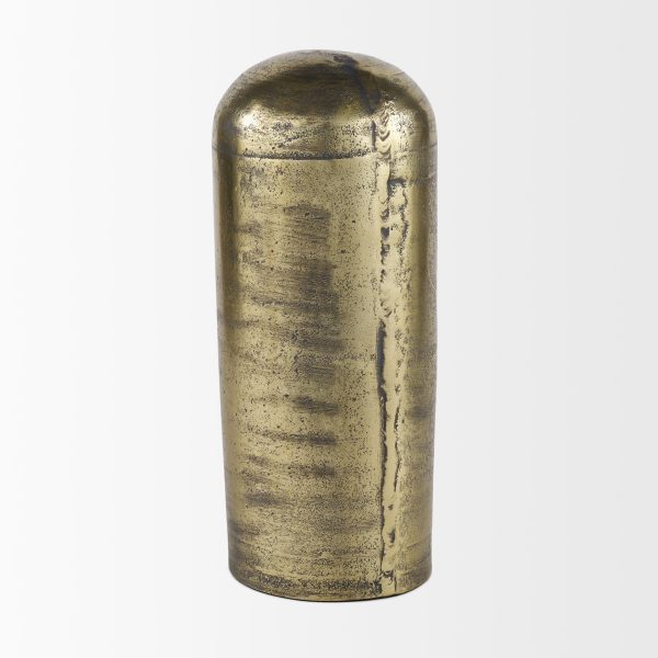 Quonset Extra Tall Brass Finished Aluminum Metal Pillar Object 3
