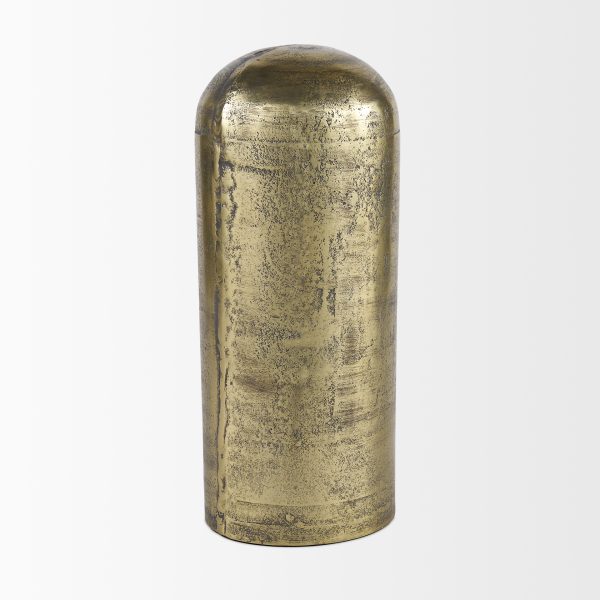 Quonset Extra Tall Brass Finished Aluminum Metal Pillar Object 4