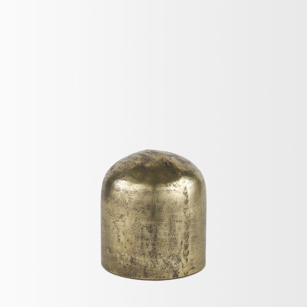 Quonset Short Brass Finished Aluminum Metal Ornament 3