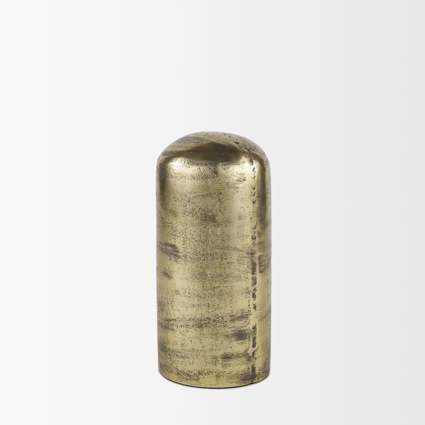 Quonset Tall Brass Finished Aluminum Metal Ornament 3