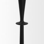 Qwin Matte Black Cast Aluminum Short Candle Holder